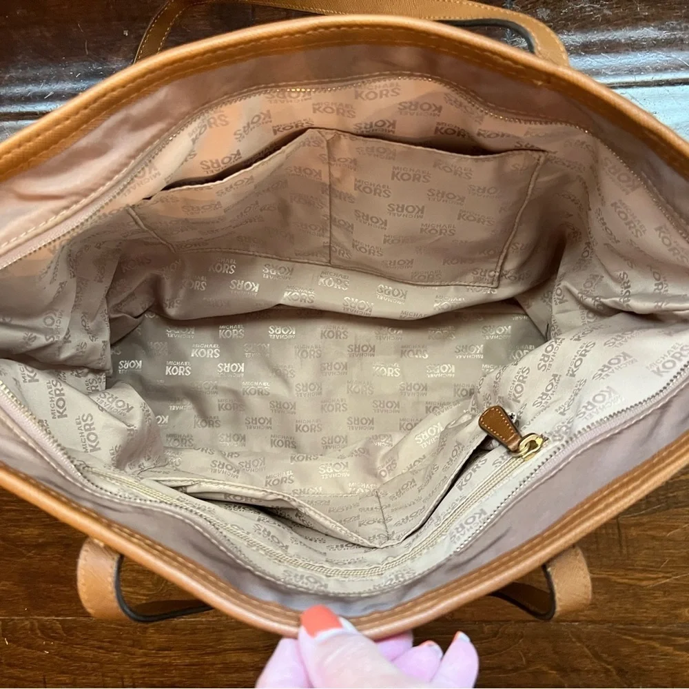 Michael Kors Satin Taupe Bag - Picture 7 of 8